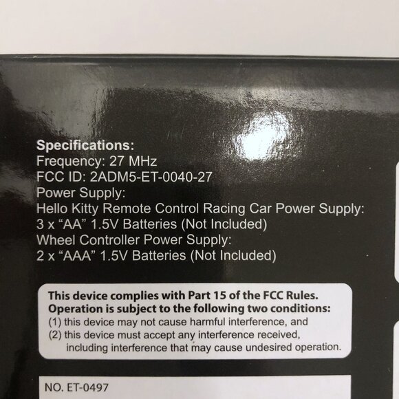 Hello Kitty Remote Control Racing Car & Wheel Controller Black Pink Set of 3 - Picture 13 of 16